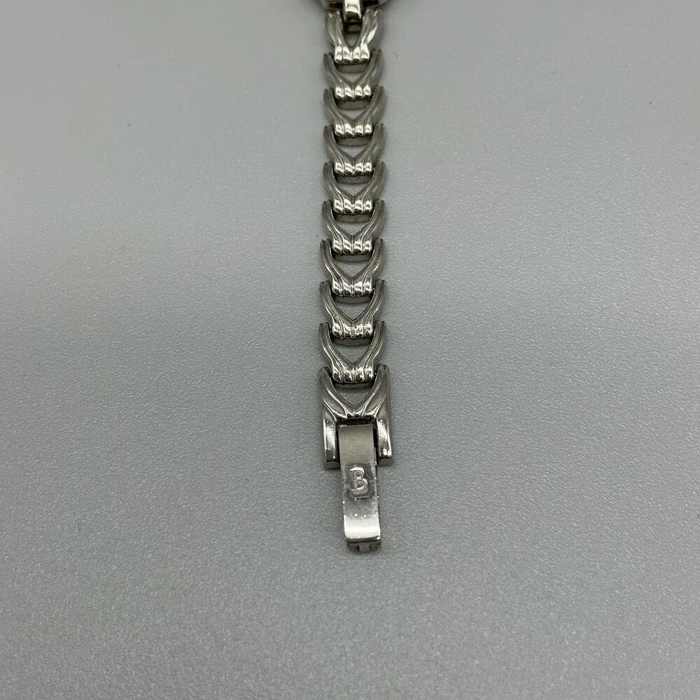 Bulova Womens Watch 17mm White Dial Silver Tone Bracelet New Battery 6.25